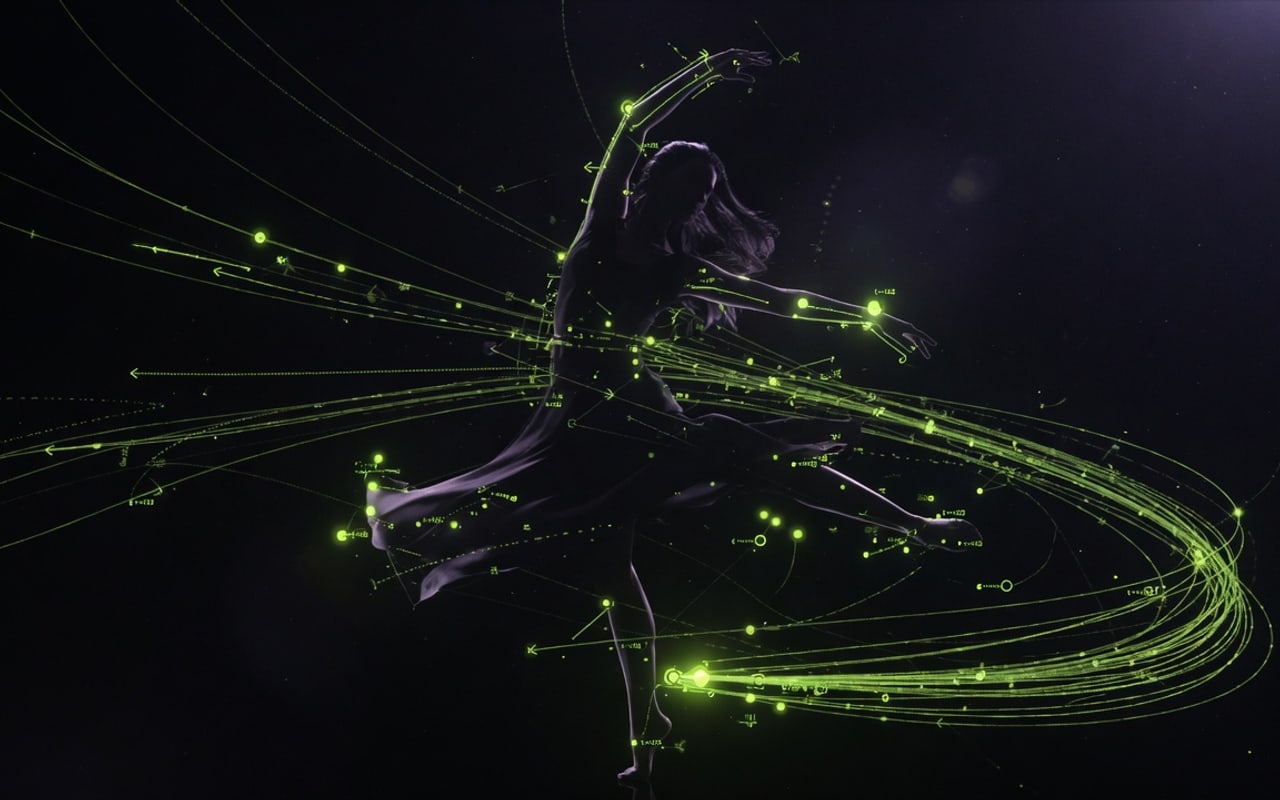Dense tracking trails across motion